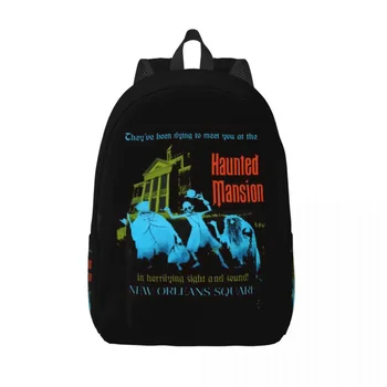 Ретро Винтажный рюкзак для ноутбука The Haunted Mansion для мужчин и женщин, базовая сумка для книг для школьников, студентов Колледжа, сумка с привидениями на Хэллоуин