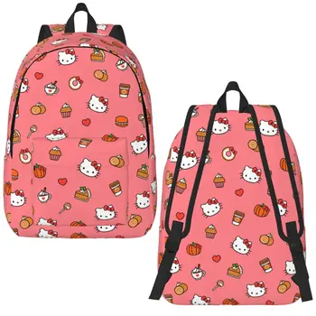 Рюкзак Hello Kitty для детского сада, ученика начальной школы, Сумка для аксессуаров Sanrio, сумка для книг для мальчиков и девочек, детский холщовый рюкзак на открытом воздухе
