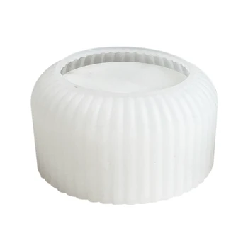 Силиконовая форма для бетонного цилиндра Многоразовая Силиконовая форма без деформации для цилиндрической свечи чайной лампы и цветочного горшка