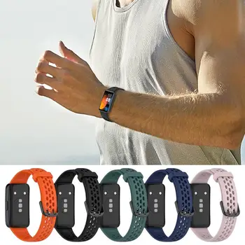 Силиконовые браслеты Дышащий ремешок Удобный сменный браслет Ремешок для часов Huaweii Аксессуары для детей
