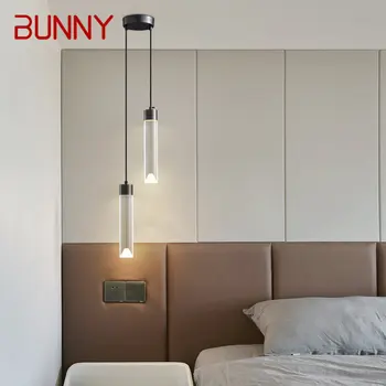Современный латунный светодиодный подвесной светильник BUNNY, 3 цвета, креативный декоративный подвесной светильник для дома, спальни