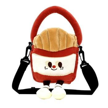 Студенческая сумка для картофеля фри, милая плюшевая сумка через плечо, ручная сумка-мессенджер в японском стиле, Прекрасная сумка для телефона Ins 517D
