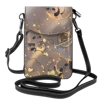 Сумка через плечо с изображением животного Панды, мультяшная мода, многоразовые Женские сумки для Рождественских подарков, Кожаная офисная женская сумочка