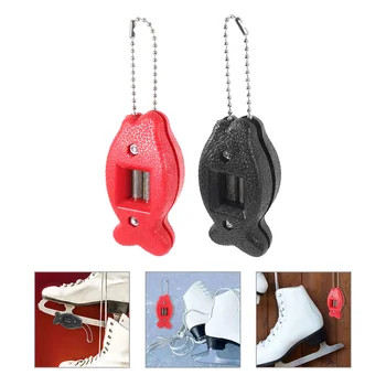 Точилка для ледяных ботинок, Портативное кольцо для ключей для заточки коньков, Удобный инструмент для лезвий из ABS