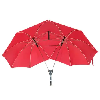 Удобный зонт, закрывающийся вручную, Двойной зонт, Большая площадь покрытия, защита от солнца, пара зонтов с дождевой крышей
