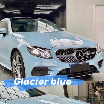 Украшение автомобиля Защитная пленка для автокраски glacier blue High Gloss Car Wrap 1.52 *15 м