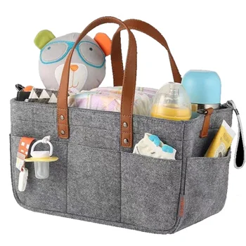 Фетровая сумка для подгузников, сумка для хранения с несколькими сетками, фетровая сумка для подгузников для мамы и ребенка, корзина для хранения, оптовые поставки