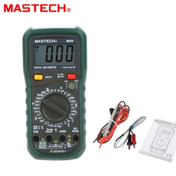 Цифровой мультиметр MASTECH MY64 Профессиональный вольтметр переменного / постоянного напряжения, частота тока, емкость, Тестер температуры, мультиметр