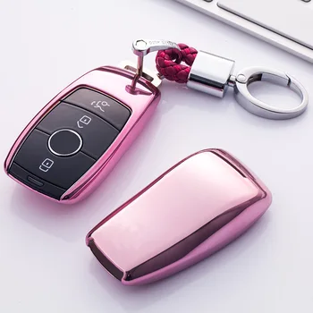 Чехол Для Ключей Автомобиля TPU Remote Key Shell Защитная Крышка Брелок Держатель Для Mercedes Benz E Class E200 E260 E300 E320 W205 W213 W177 W222