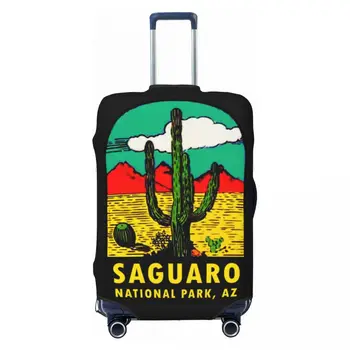 Чехол для чемодана Национального парка Сагуаро, Аризона, Винтажное Путешествие, Круиз, Полет, Эластичный Чехол для багажа, Рождественский Подарок
