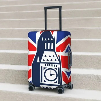 Чехол для чемодана с иллюстрацией Биг Бена, текстурированный в стиле ретро, для круизной поездки, для отдыха, для защиты предметов для багажа
