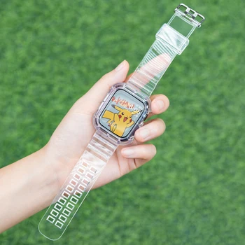 Чехол + Ремешок для Apple Watch Band 44 мм 40 мм 45 мм 42 38 мм Аксессуары Прозрачный Силиконовый Браслет iWatch series ultra 8 3 6 se 7