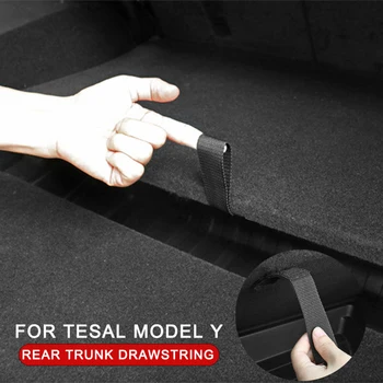 Шнурок из веревки на заднем багажнике для Tesla Model Y 2022-2023, Открытая крышка багажного отделения, ручка для ремня, Автомобильные Аксессуары, Практичные гаджеты