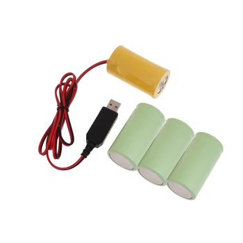 Шумоглушители от USB до 6 В LR20 D, Кабельный шнур, провод питания для игрушек/Контроллеров/светодиодных ламп