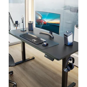 Электрический письменный стол ErGear с регулируемой высотой, 48 x 24 дюйма, письменный стол для сидения, Компьютерный стол для домашнего офиса с памятью (черный)